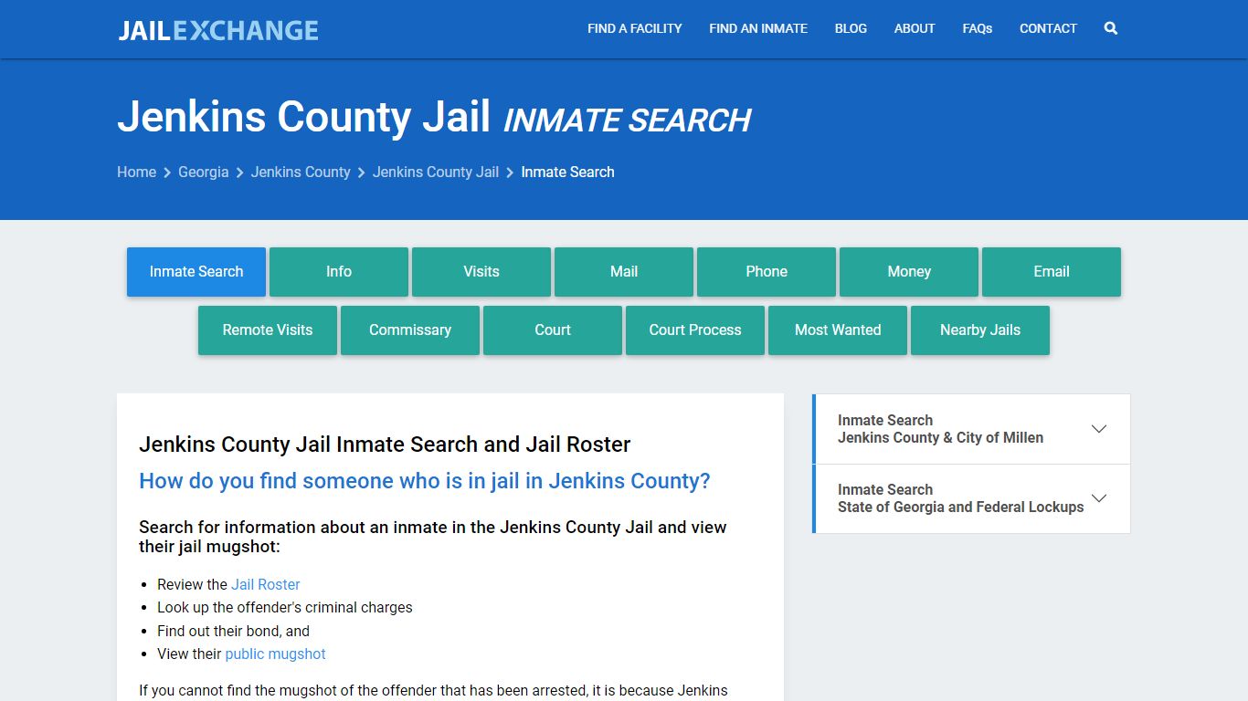 Inmate Search: Roster & Mugshots - Jenkins County Jail, GA