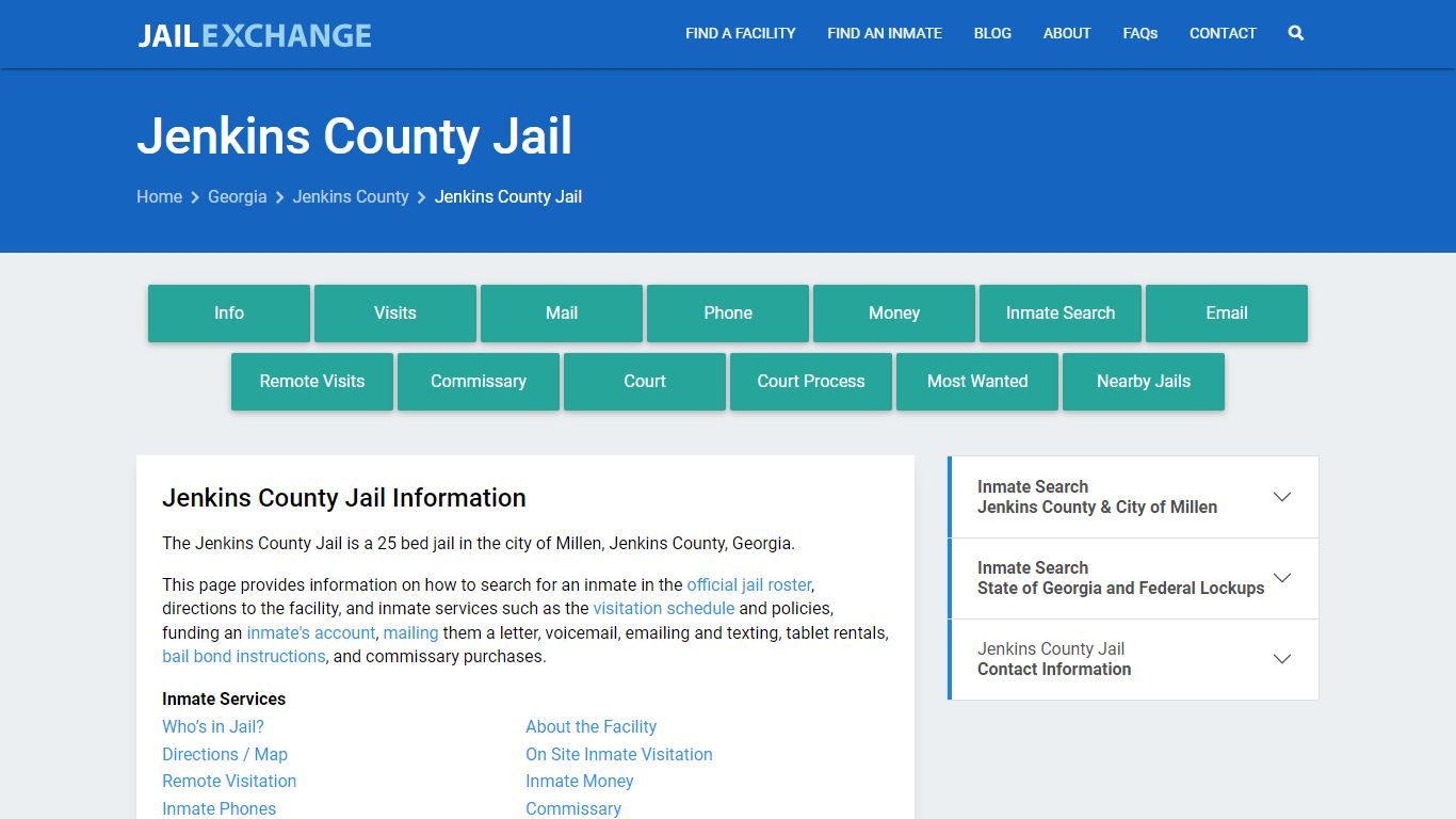 Jenkins County Jail, GA Inmate Search, Information